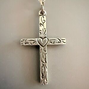 Crucifix Cross by Beau Sterling Silver 925 Pendant W/ New Sterling Plate Chain